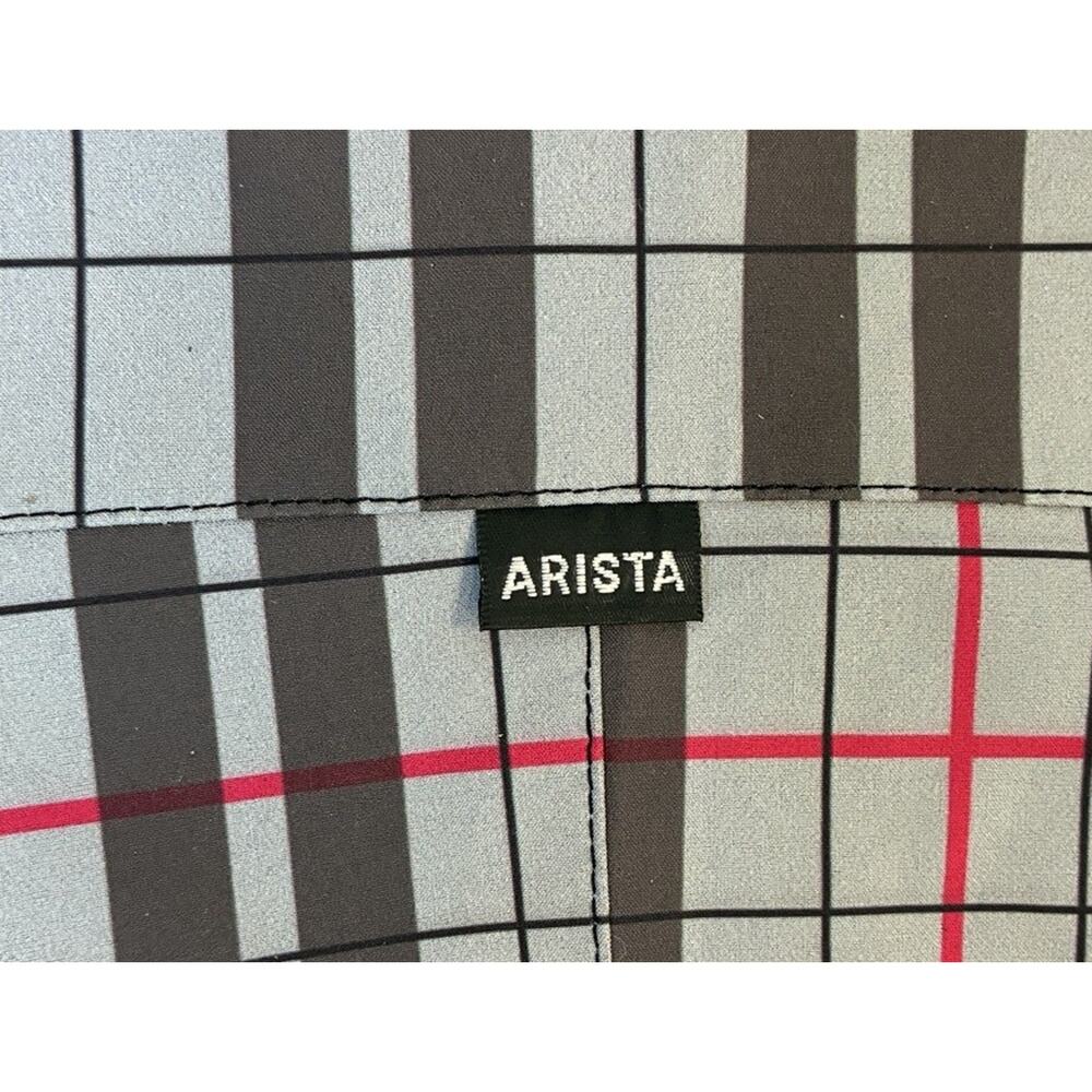 Arista Equestrian Limited Edition Womens Riding Vest Plaid Gray Pink Small - Picture 8 of 8